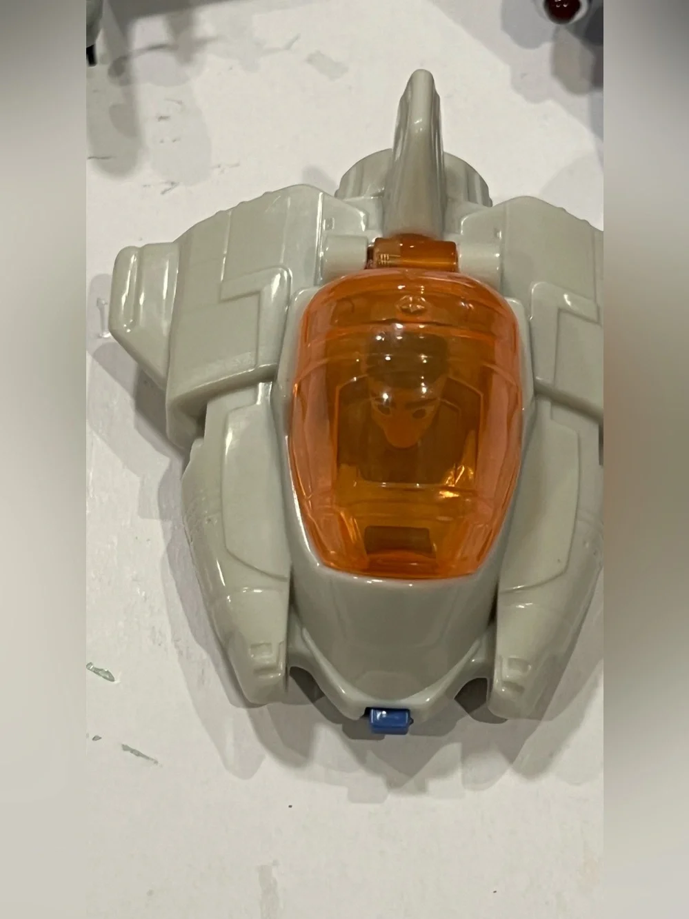 3 Kids Pilot Figure Space Car Toy - White and Orange